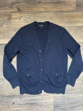Banana Republic Navy Button-Front Men's Cardigan 100% Cotton